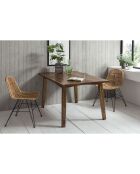 Sedia in rattan marrone/nero - 50x60x84,5 cm