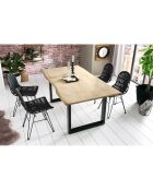 Schwarzer Rattanstuhl - 50x60x84,5 cm