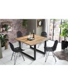 Schwarzer Rattanstuhl - 50x60x84,5 cm