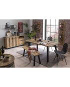 Schwarzer Rattanstuhl - 50x60x84,5 cm