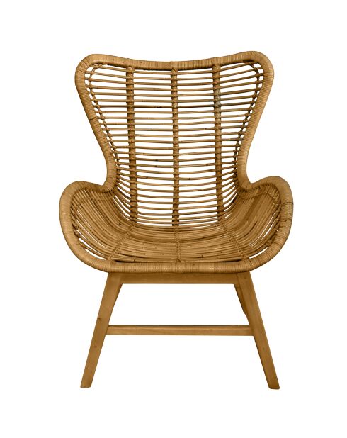 Sillón de ratán marrón - 68x64x95 cm