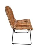 2 Chaises Rattan marron - 50x60x84.5 cm