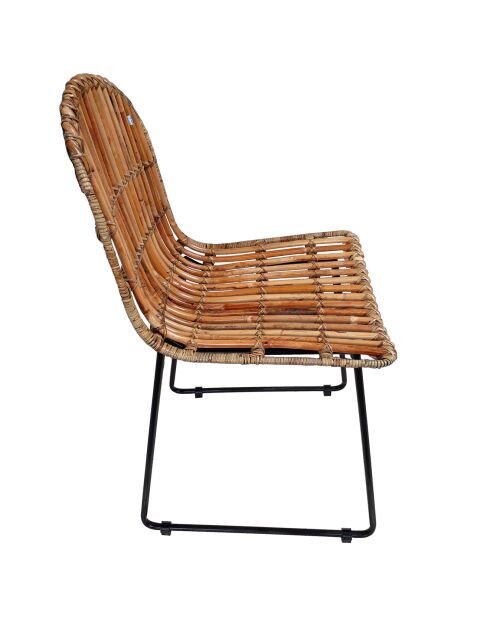 2 Chaises Rattan marron - 50x60x84.5 cm