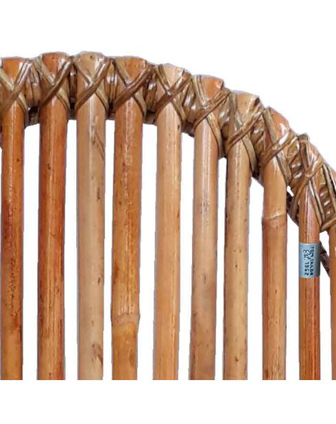 2 Chaises Rattan marron - 50x60x84.5 cm