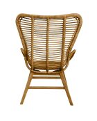 Sillón de ratán marrón - 68x64x95 cm