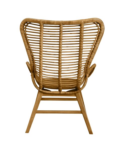 Sillón de ratán marrón - 68x64x95 cm