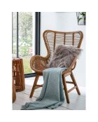 Sillón de ratán marrón - 68x64x95 cm