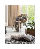 Sillón de ratán marrón/negro - 70x63x88 cm