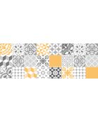 Tapis vinyle Patio jaune/gris - 50x140 cm