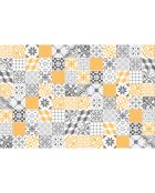 Tapis vinyle Patio jaune/gris - 133x200 cm