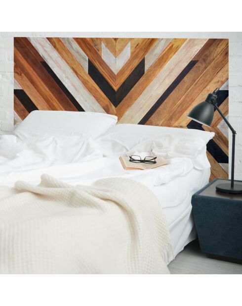 Tête de lit Tribal Wooden brun - 140x200 cm