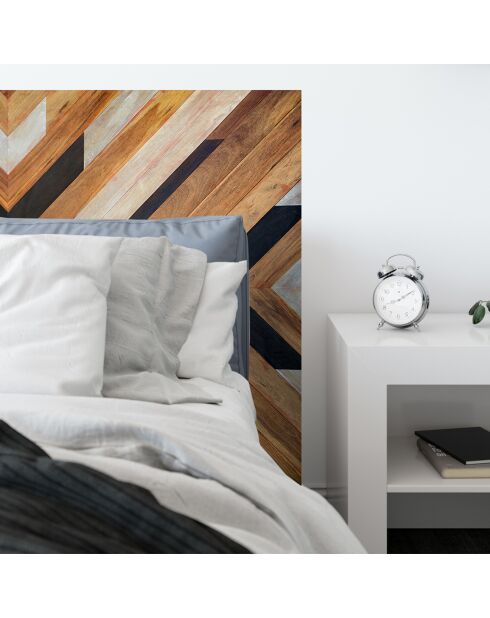 Tête de lit Tribal Wooden brun - 140x200 cm