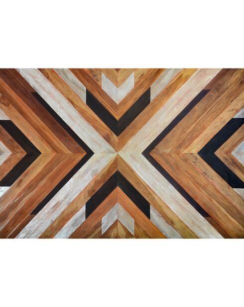Tête de lit Tribal Wooden brun - 140x200 cm