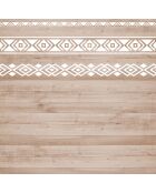 Tête de lit Madera Con Adorno Blanco bois/blanc - 140x200 cm