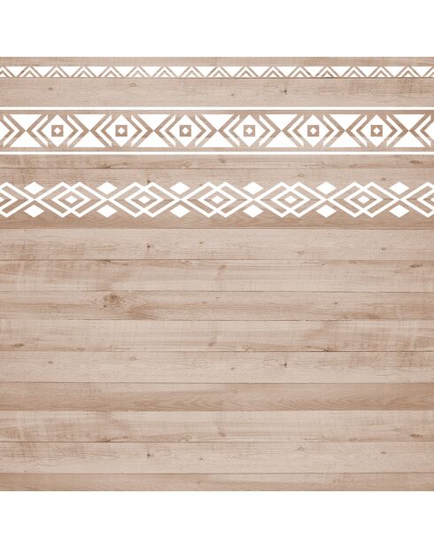 Tête de lit Madera Con Adorno Blanco bois/blanc - 140x200 cm