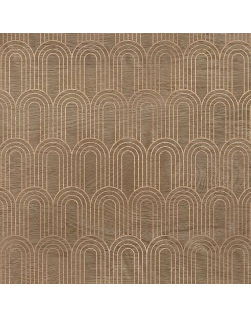 Tête de lit Madera Con Arcos Dorados marron - 140x200 cm