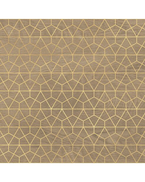 Tête de lit Madera Con Diamantes Dorados marron - 140x200 cm