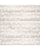 Tête de lit Madera Con Estrellas Blancas écru/blanc - 140x200 cm