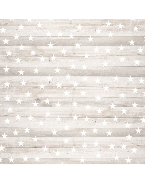 Tête de lit Madera Con Estrellas Blancas écru/blanc - 140x200 cm