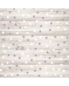 Tête de lit Madera Con Estrellas Blancas Y Púrpuras blanc/violet - 140x200 cm