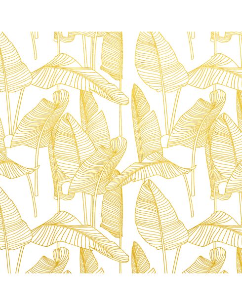 Tête de lit Plantas 3 blanc/jaune - 170x200 cm
