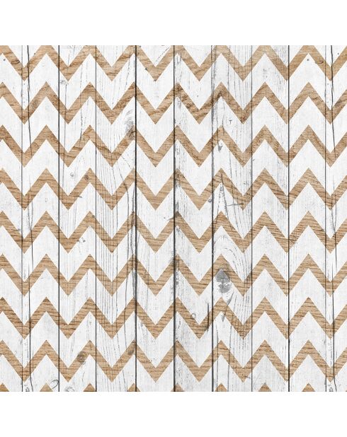 Tête de lit Zigzag Madera Y Tablas bois/blanc - 170x200 cm
