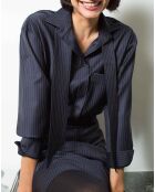 Chemise Estela bleu marine