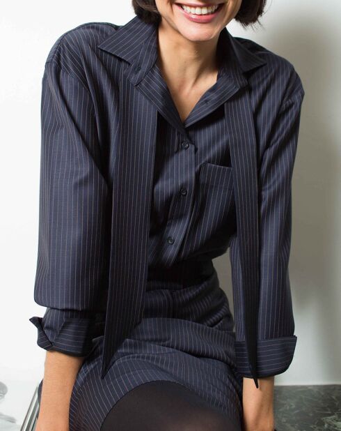 Chemise Estela bleu marine