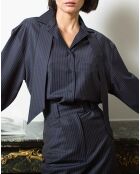 Chemise Estela bleu marine