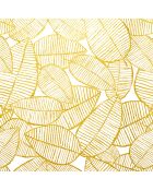 Tête de lit Hojas 1 blanc/jaune - 170x200 cm