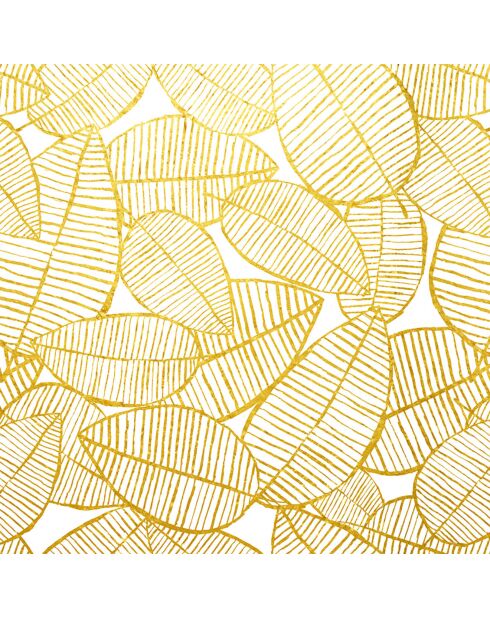 Tête de lit Hojas 1 blanc/jaune - 170x200 cm