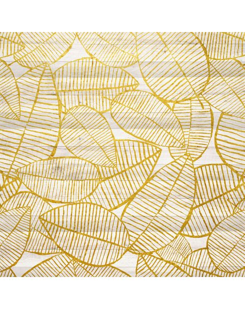 Tête de lit Hojas 2 blanc/jaune - 170x200 cm