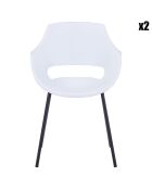 2 Chaises Sit&Chairs blanc/noir - 51x57.5x85 cm