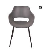 2 Chaises Sit&Chairs gris/noir - 51x57.5x85 cm