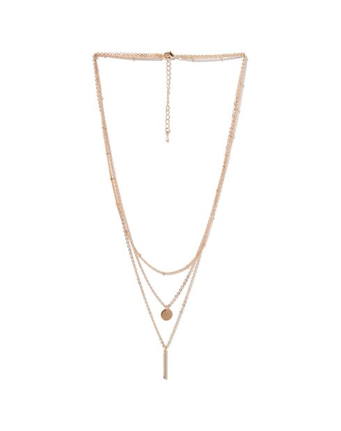 Collier multirangs doré