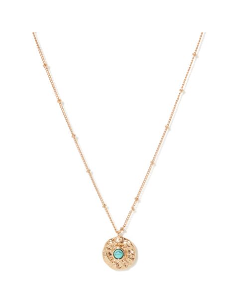 Collier Palawan Turquoise doré/bleu