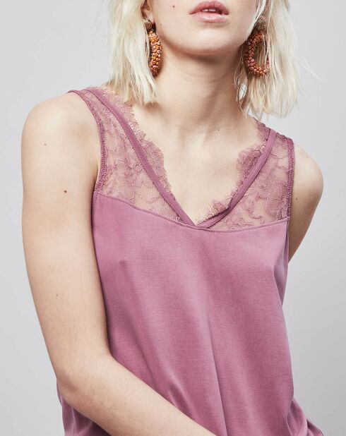 Top Lucy rose aubépine