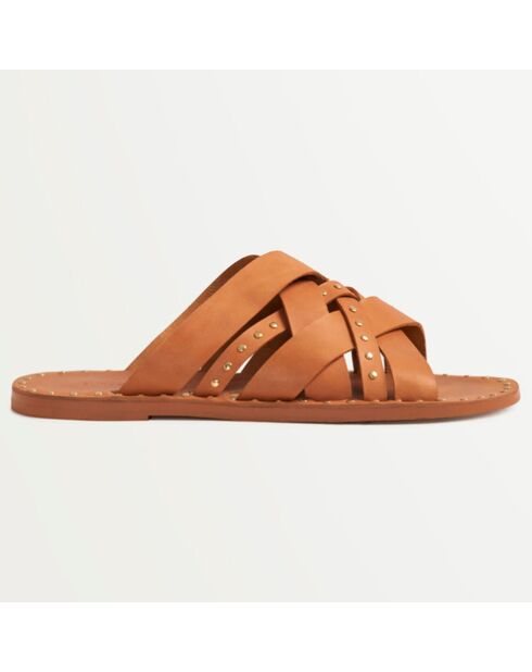 Mules Hayet in pelle di cammello