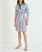 Robe Conrad rayée blanc/bleu