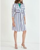 Robe Conrad rayée blanc/bleu