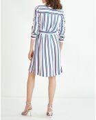 Robe Conrad rayée blanc/bleu