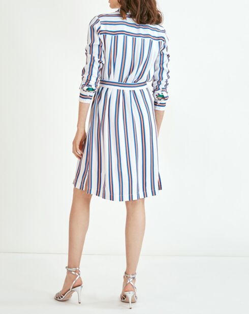 Wit/blauw gestreepte Conrad-jurk