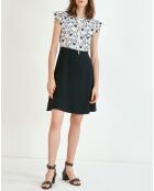 Robe Clea brodée noir/blanc