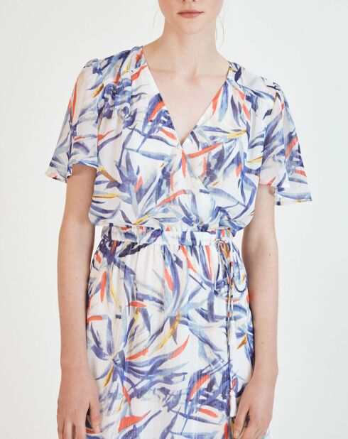 Robe Callas imprimée bleue