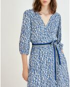 Robe Carmela imprimée bleu roi