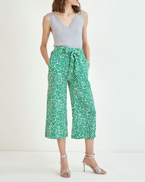 Grüne bedruckte Janny-Hose