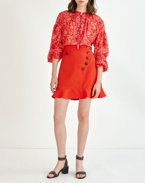 Blouse Lisbonne imprimée geranium