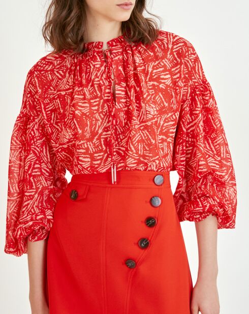 Blouse Lisbonne imprimée geranium