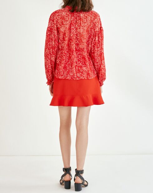 Blouse Lisbonne imprimée geranium