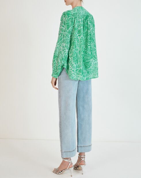 Grünes bedrucktes Korkhemd